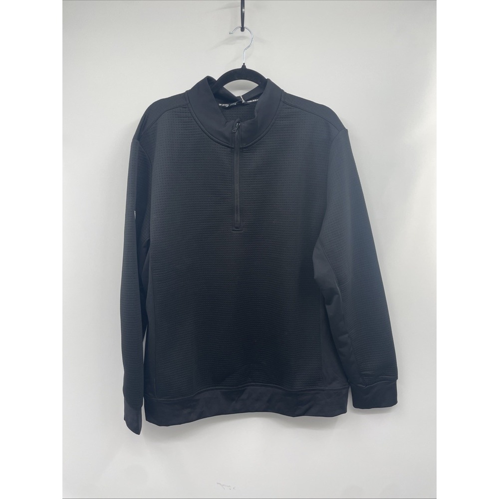 Levelwear Cushion Sweatshirt Mens XL Black Mock Neck Pullover Activewear NWT